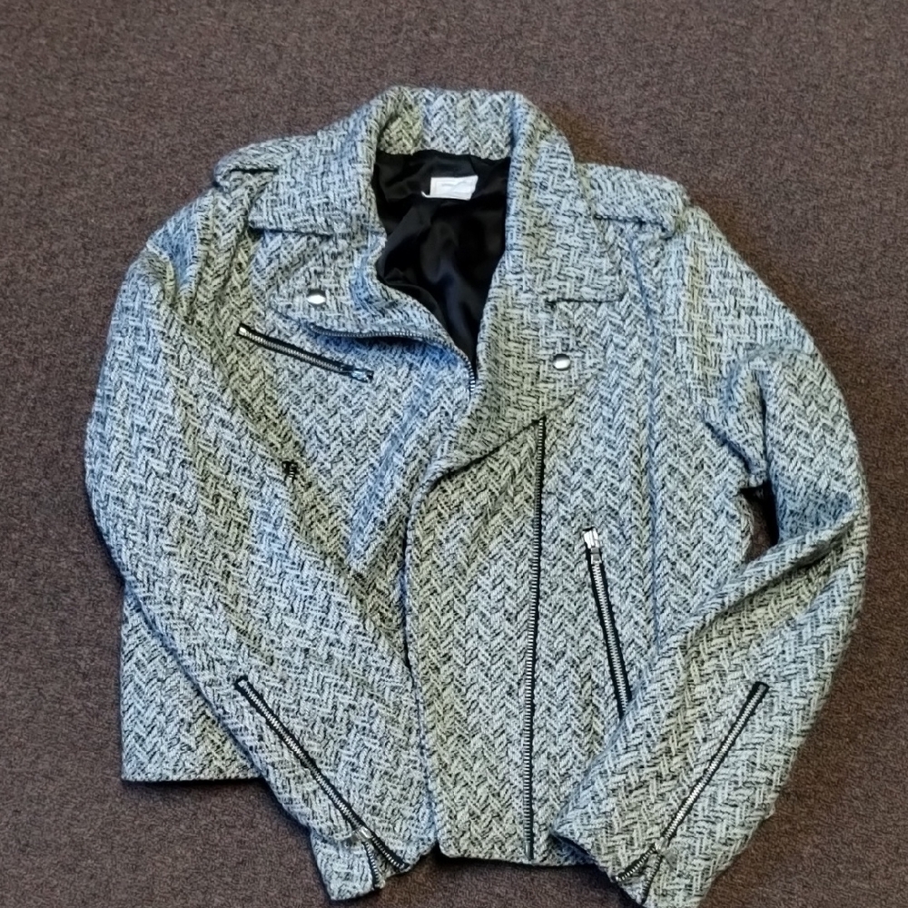 GAP Women's Black and White Patterned Blazer